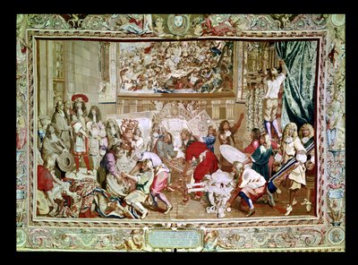 Louis XIV visiting the Gobelins factory, 15th October 1667 by Charles Le Brun